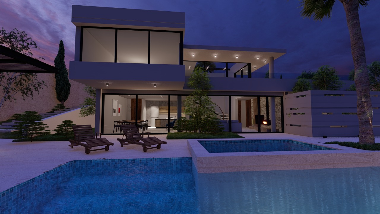 فيلا عصرية في مزرعة للبيع