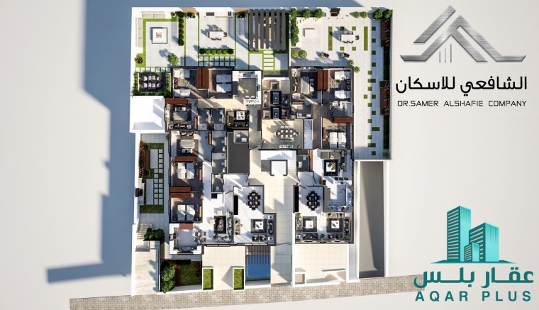 شقة دوبلكس+روف للبيع بالبنيات